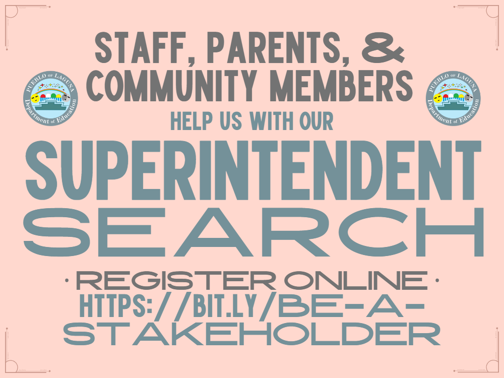 Help us with our Superintendent Search! Register Today!