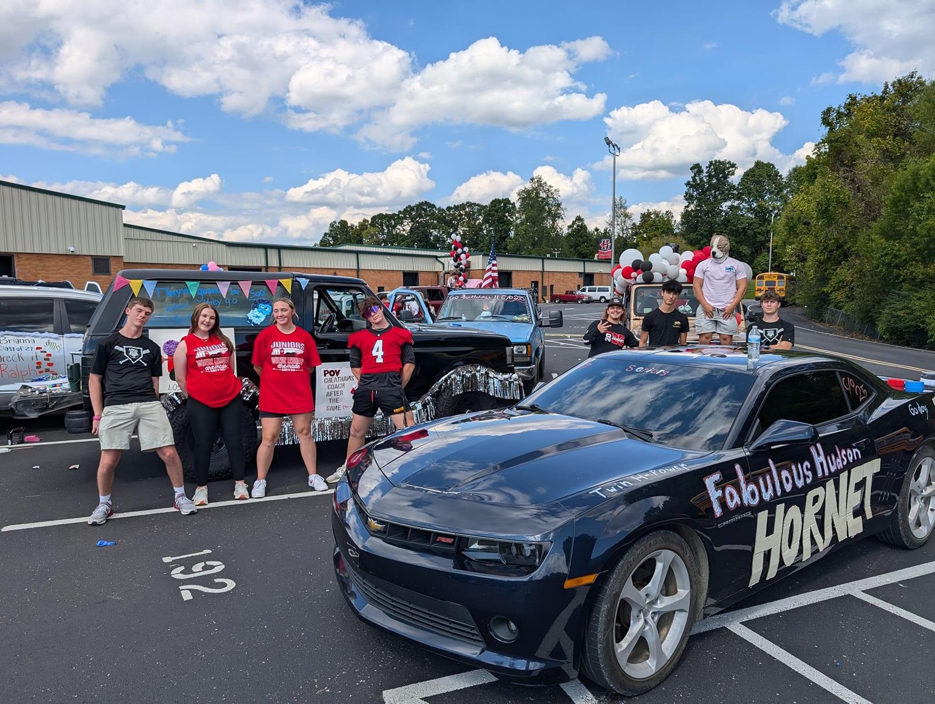 Car decorated for Homecoming parade