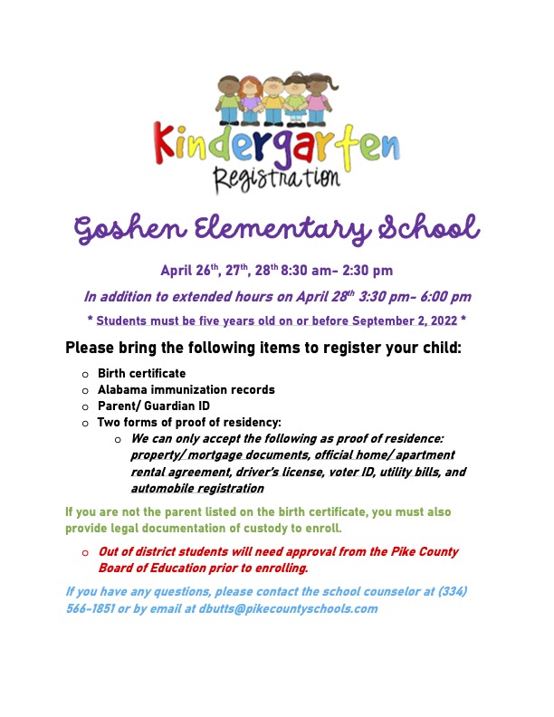 GES Kindergarten Registration