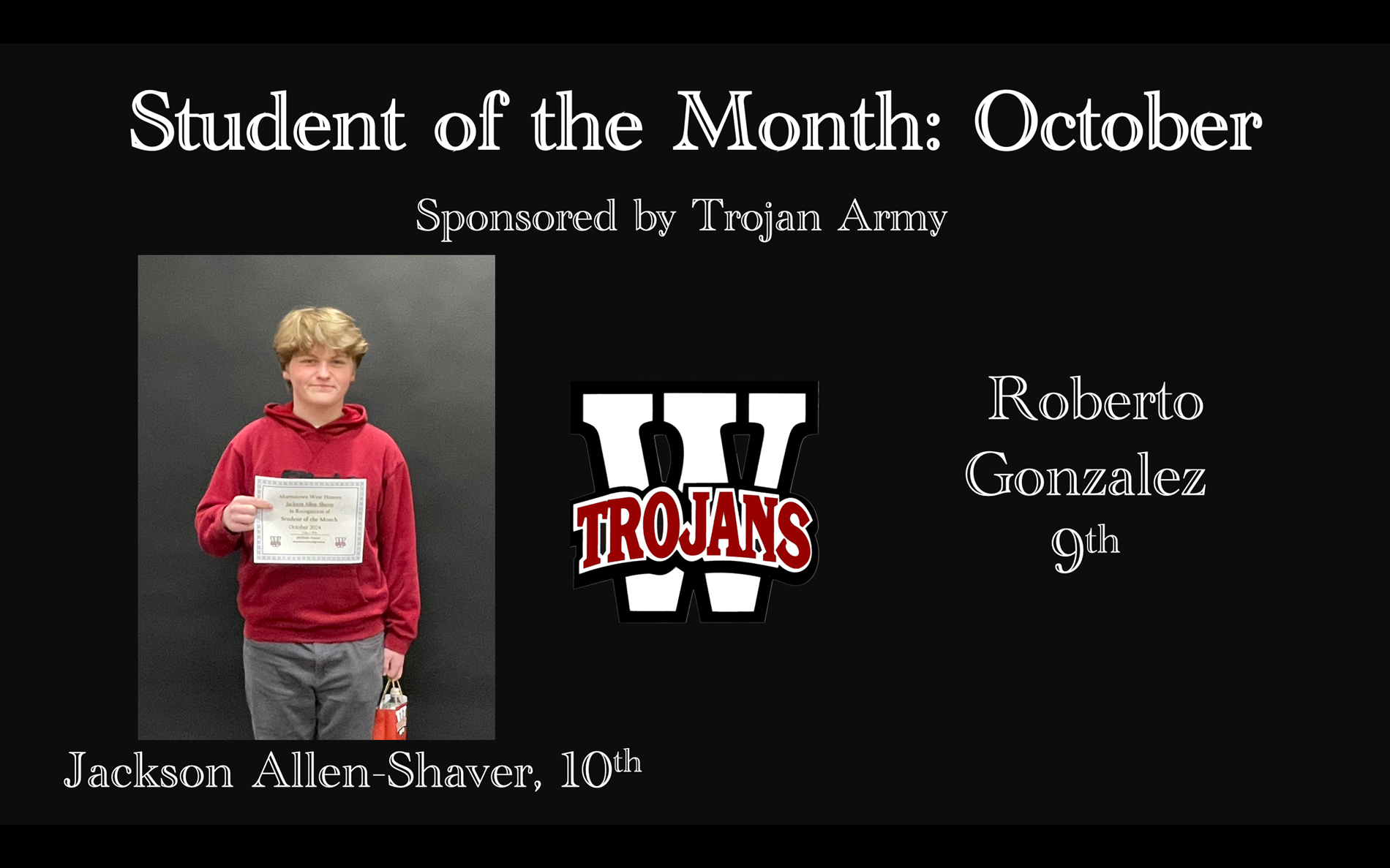 Students of the month of October