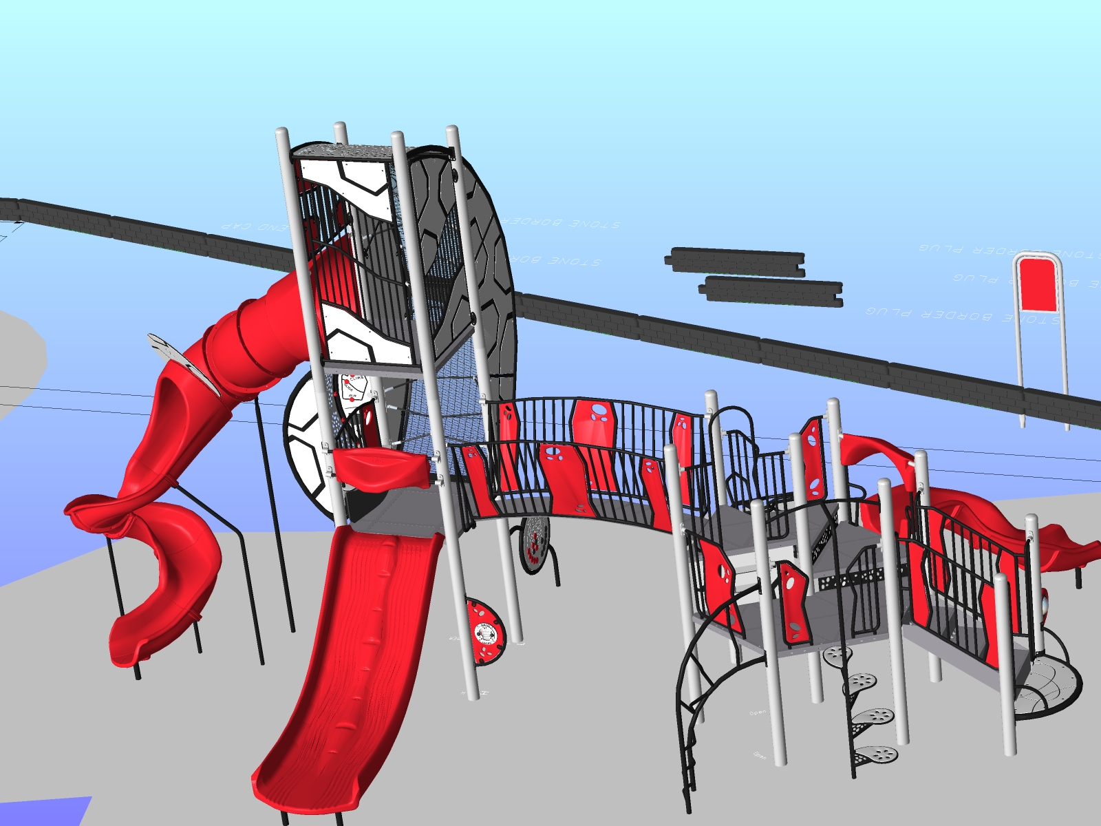 Side View of the Main Play Structure