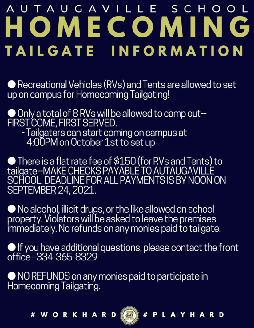 Homecoming Tailgate Info