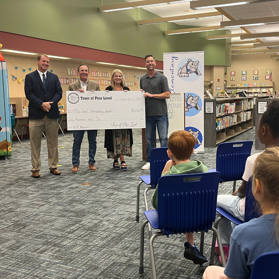 Pine Level Elementary Donation from Town of Pine Level