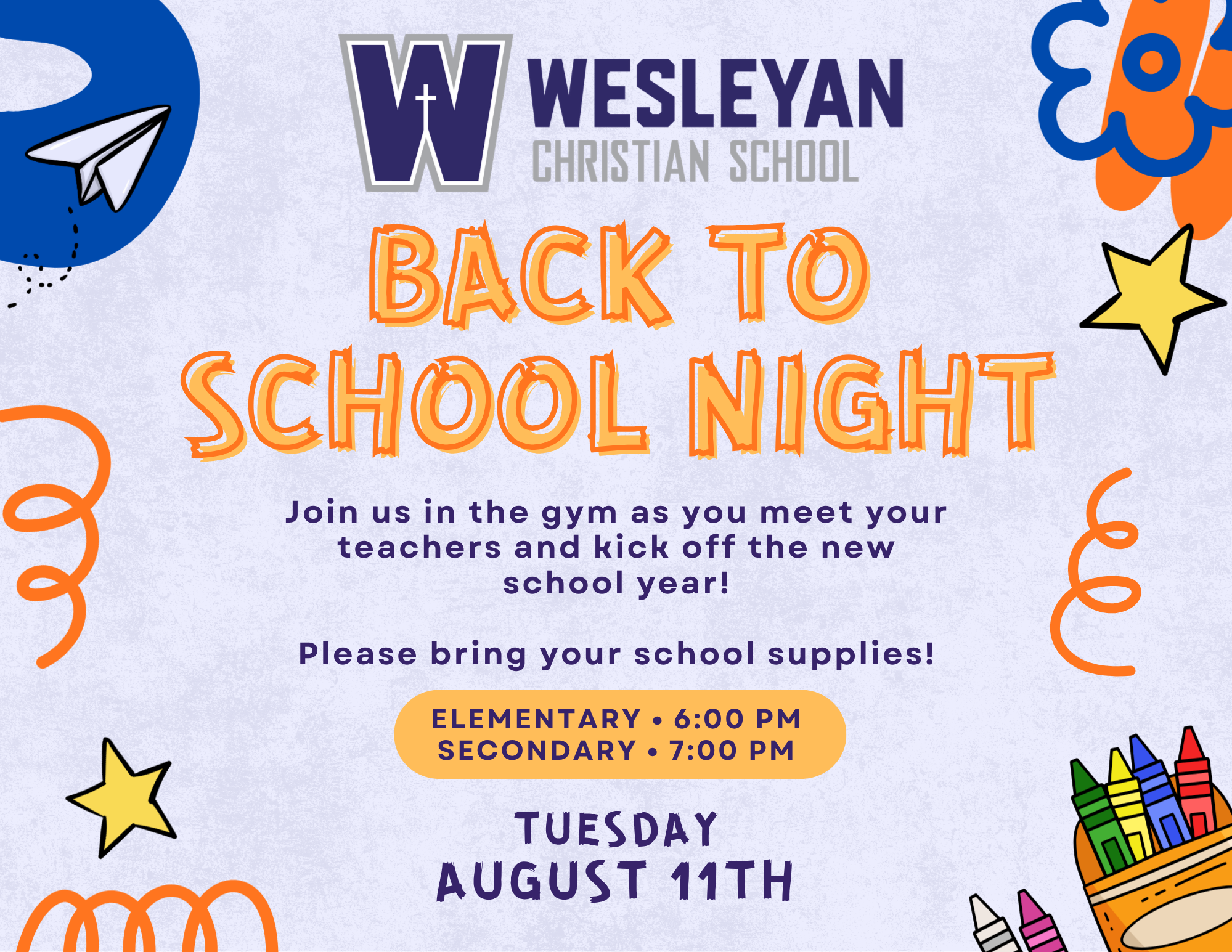 Back to School Night Back to School Night