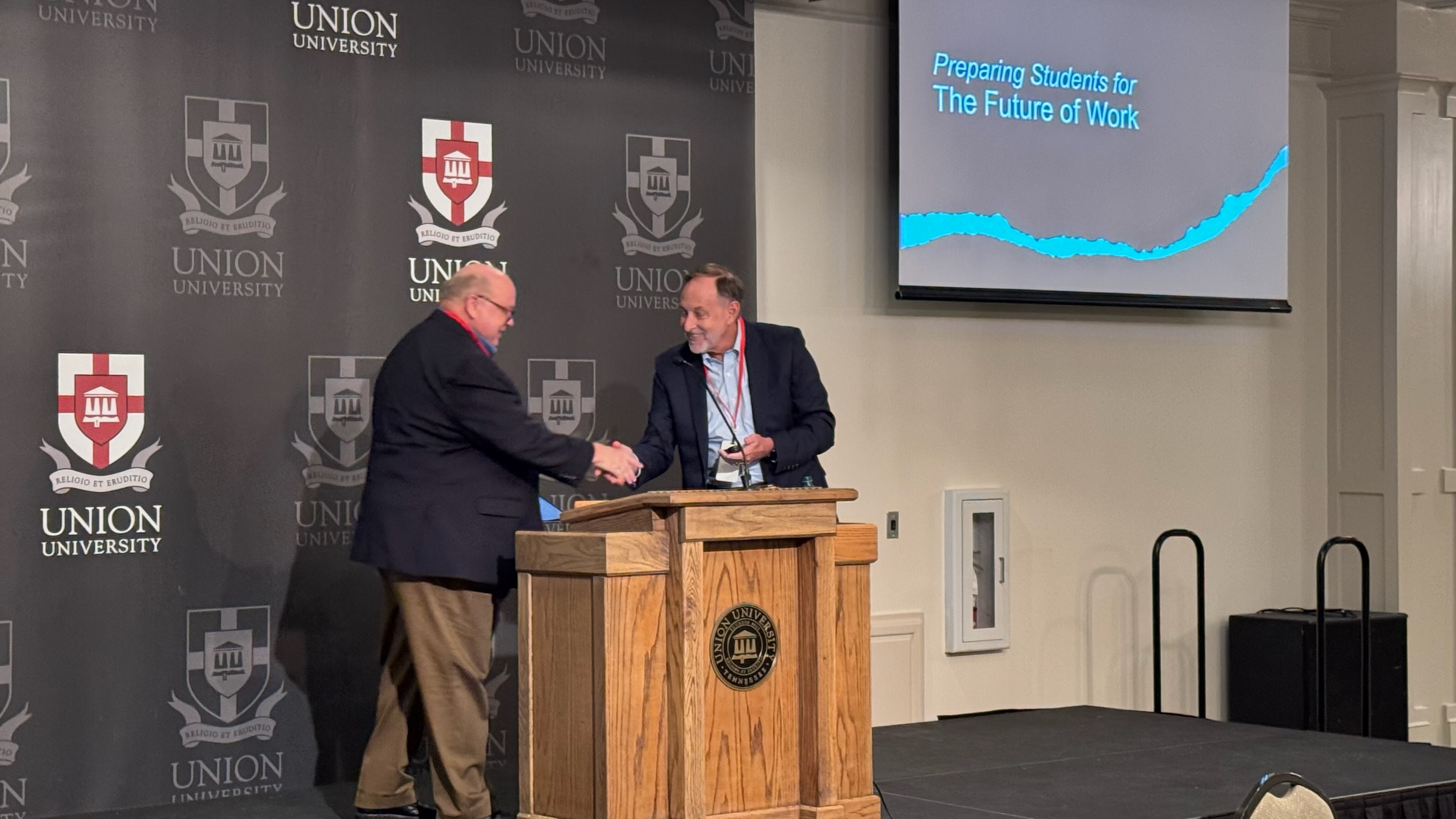 Dr. Evans Whitaker Anderson Univ. intro with John Knapp - Keynote Speaker #10