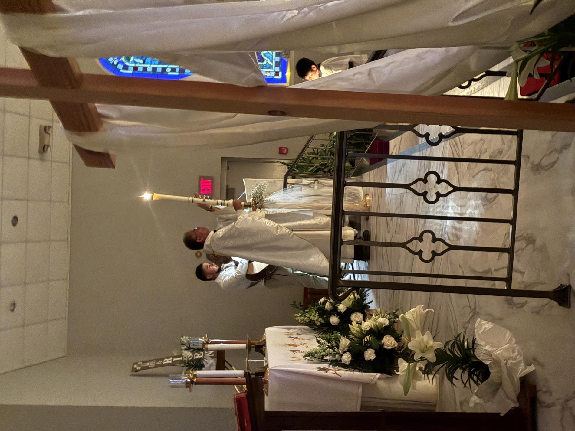 Paschal candle put in place
