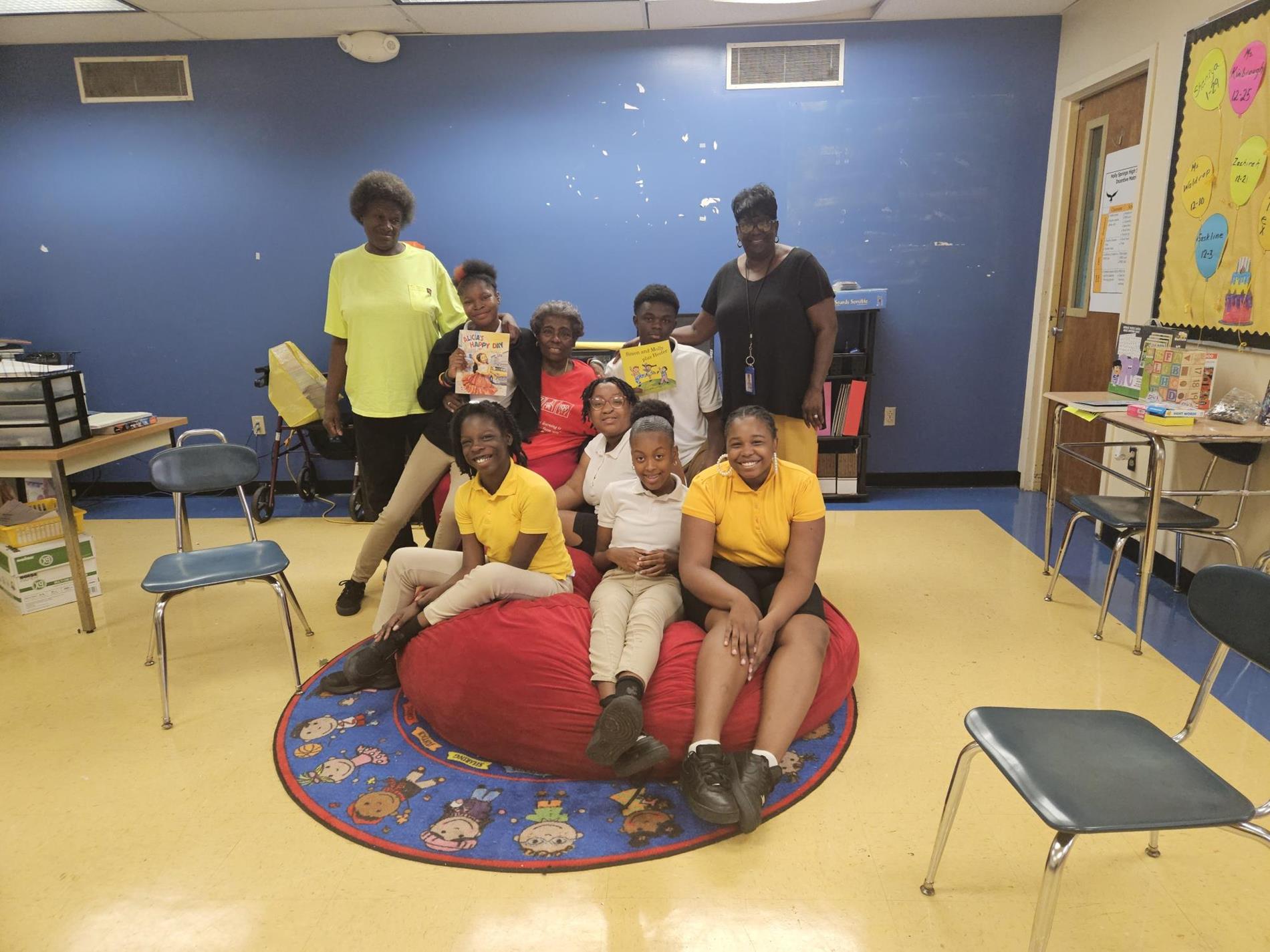 EP 1 Students reading to Mrs. Waldrop and Ms. Kimbrough's Class