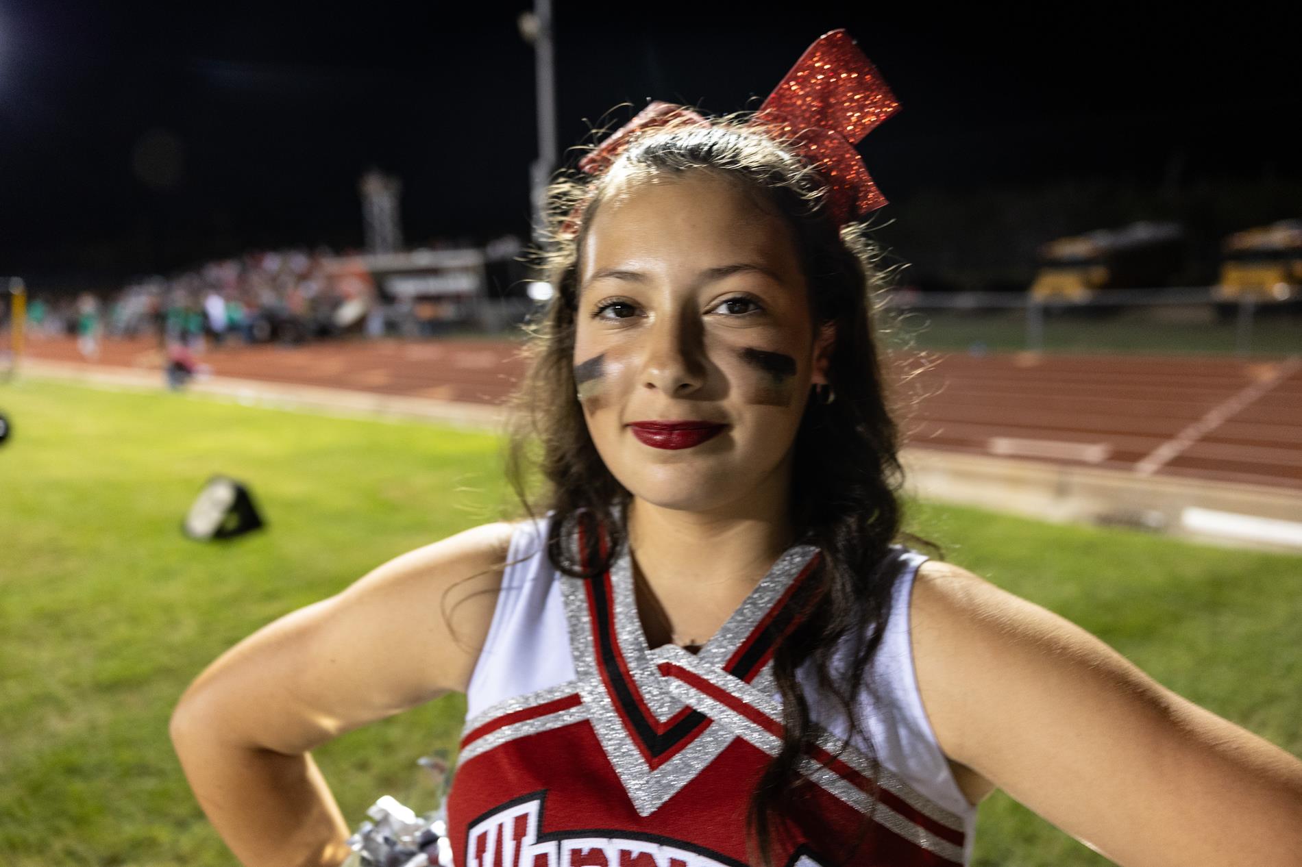 Ingram Tom Moore cheerleaders at Comfort High School