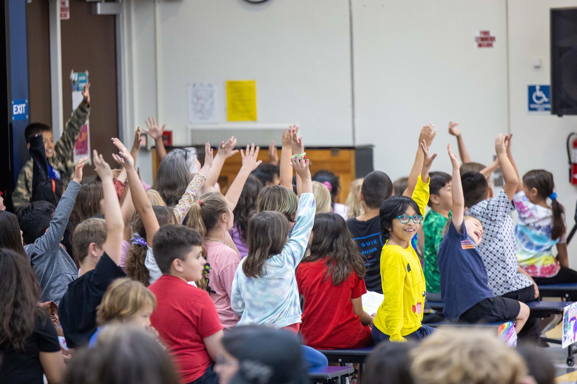 Children Raising Hands