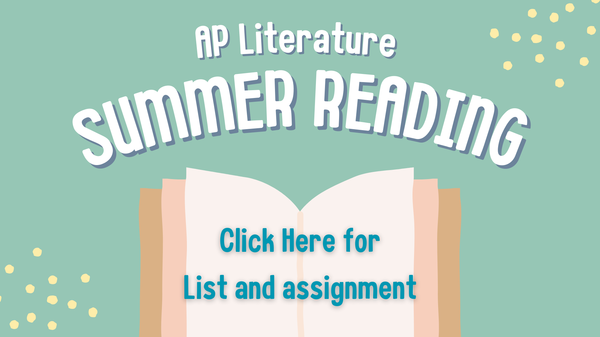 AP Literature Summer Reading. Click here