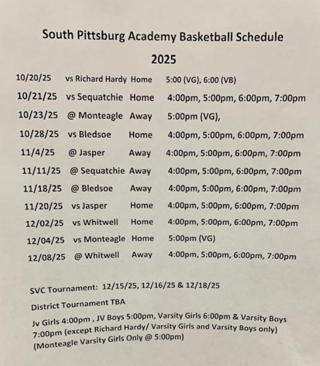academy basketball schedule