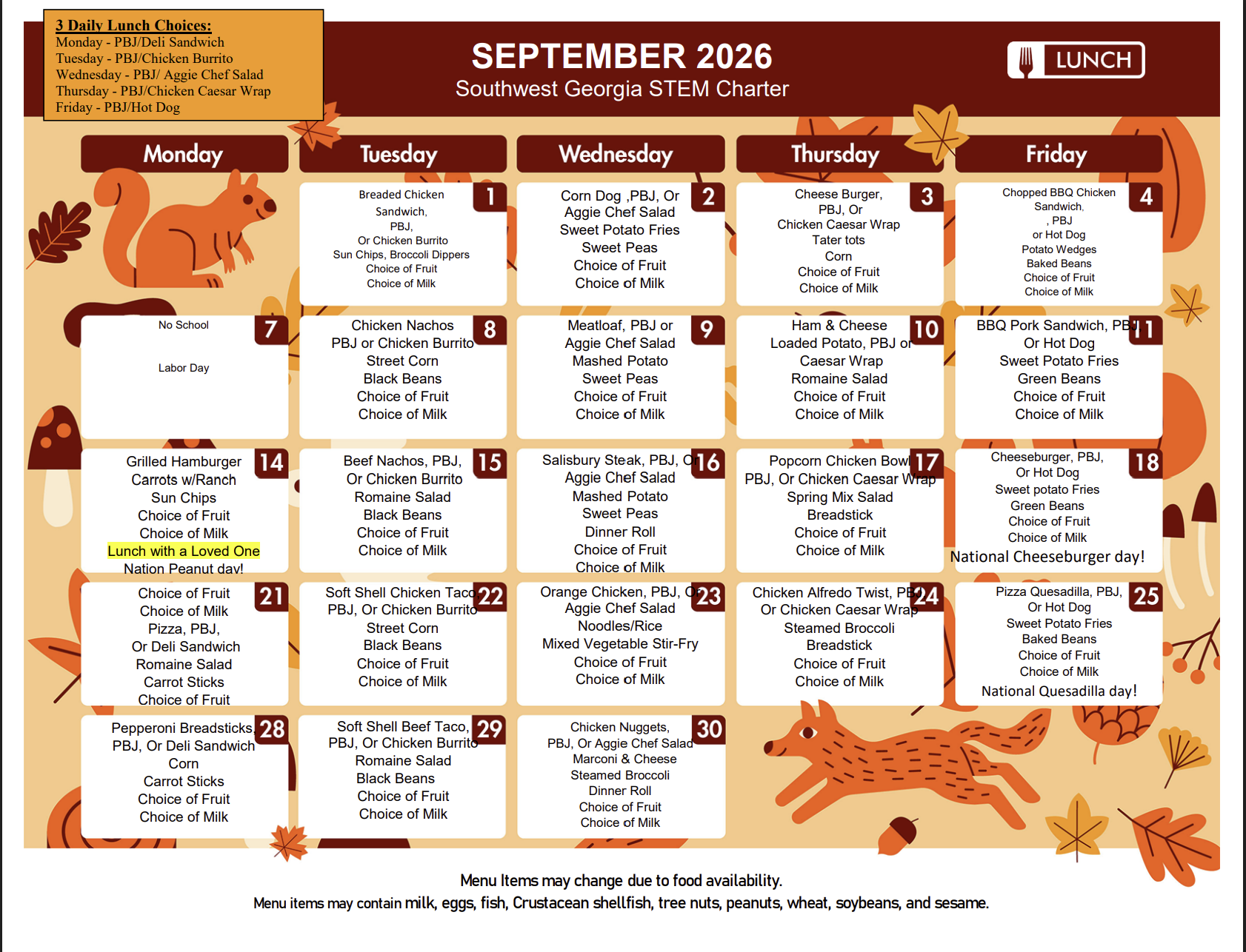 SGSC September 2026 Lunch