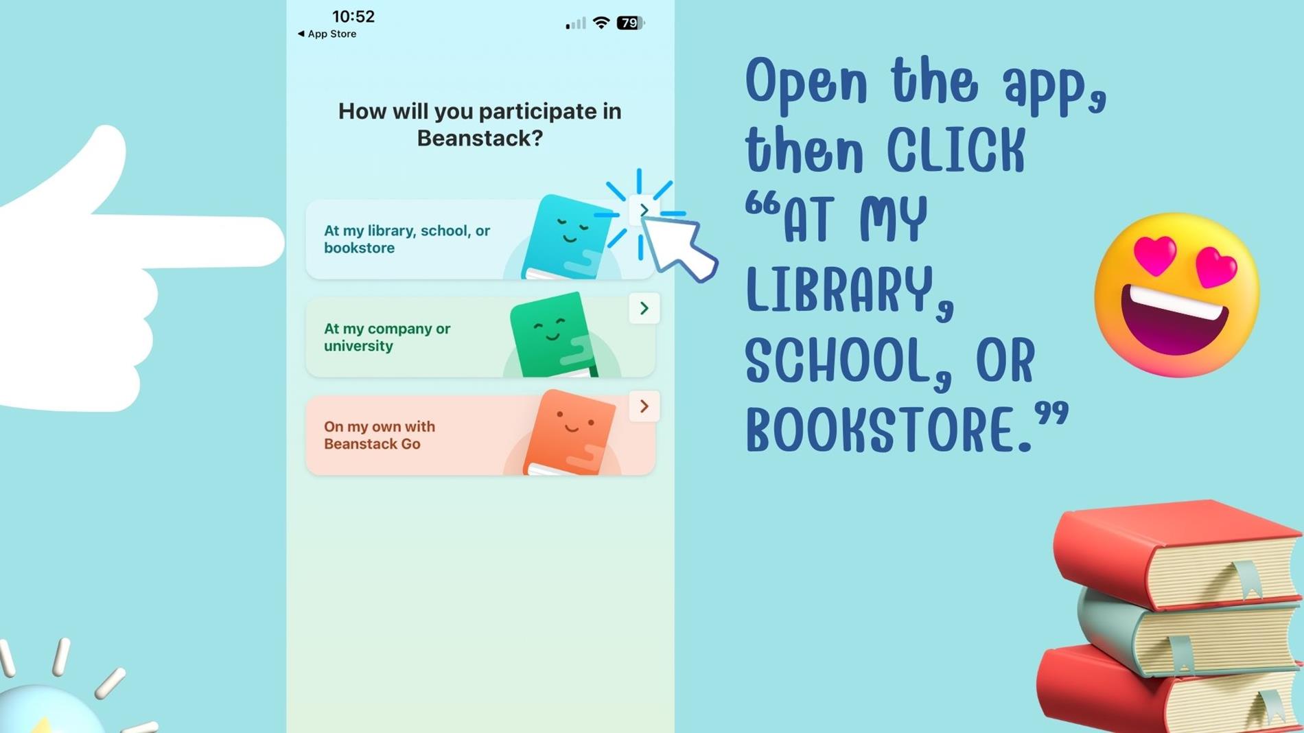 Download the BEANSTACK APP and start logging your child's reading! 