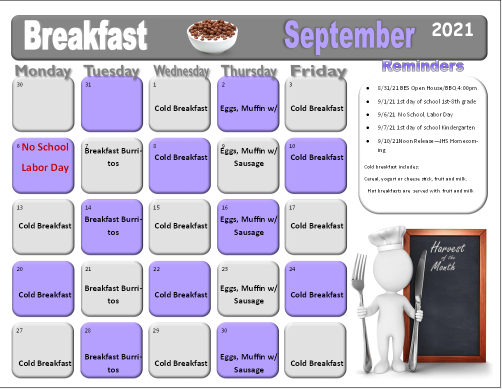 Sept. Breakfast Sept. Breakfast