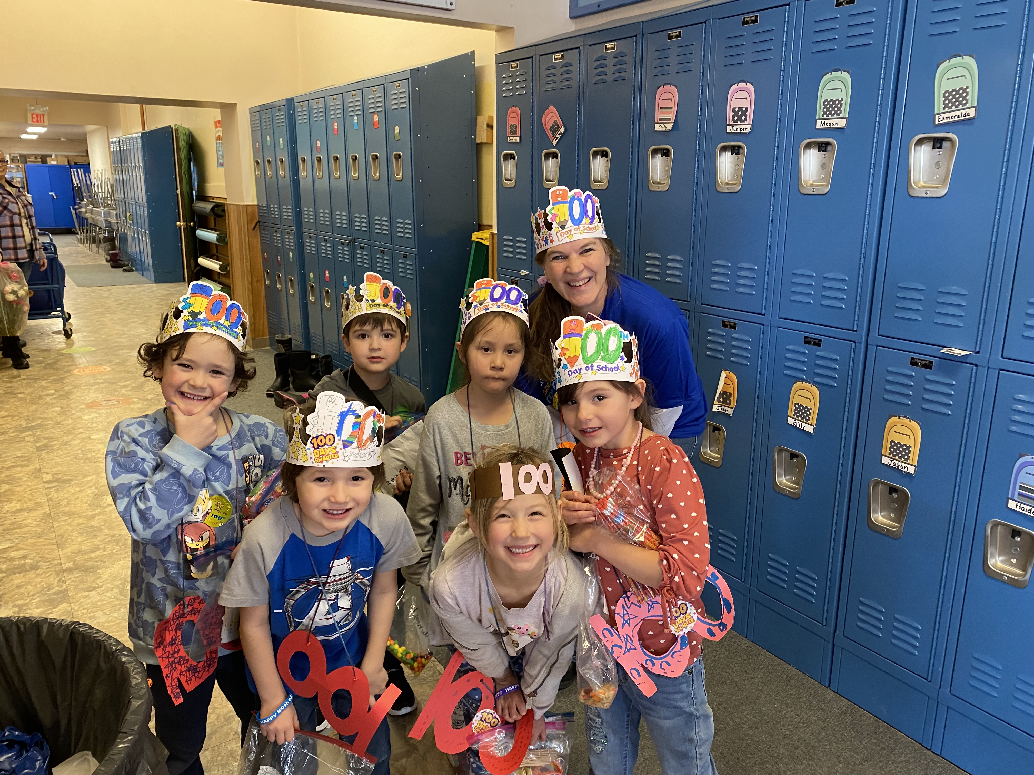 Students on 100th Day of School