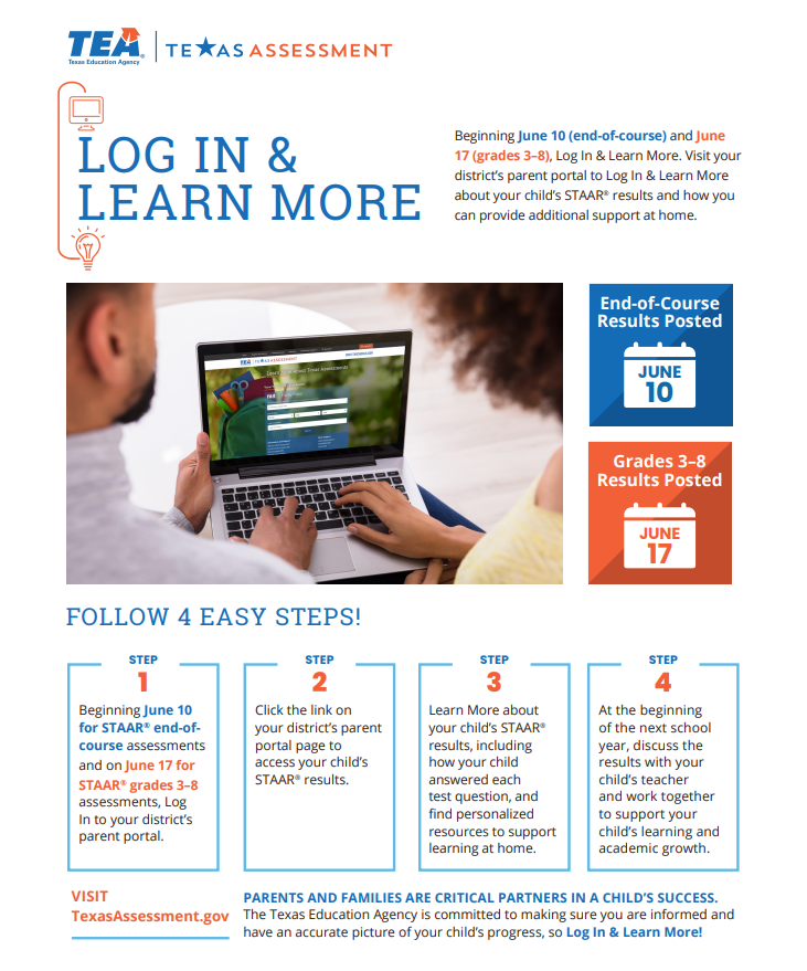 24-25 STAAR Results: Log In & Learn More