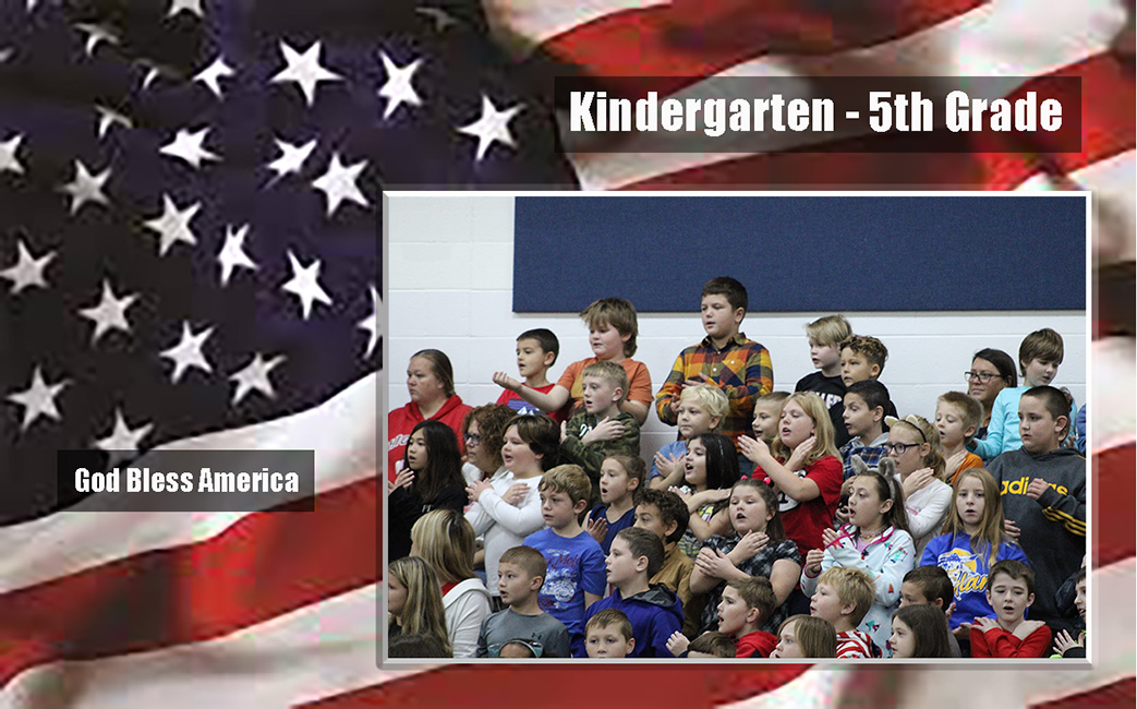 K-5th Grade sings God Bless America