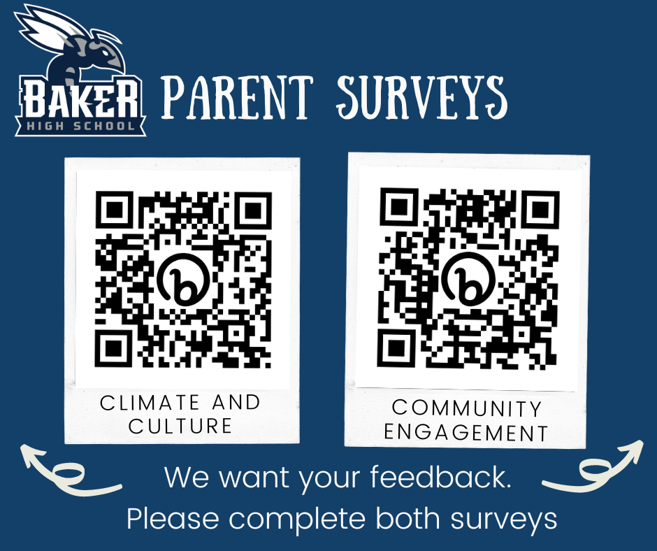 Parent Surveys image. Links below picture.