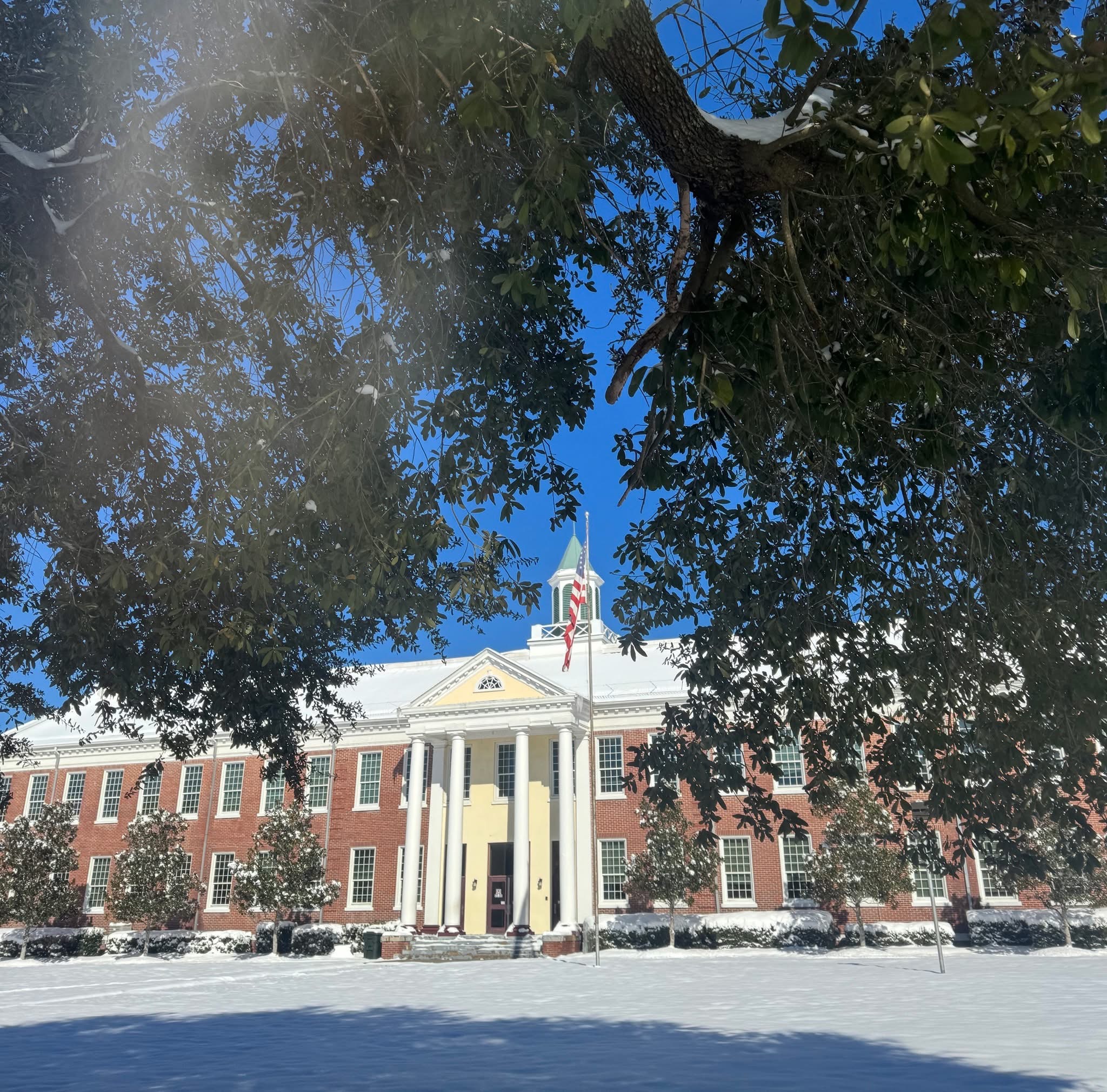 Andalusia High School in the Snow - Drone pic Andalusia High School in the Snow - Drone pic
