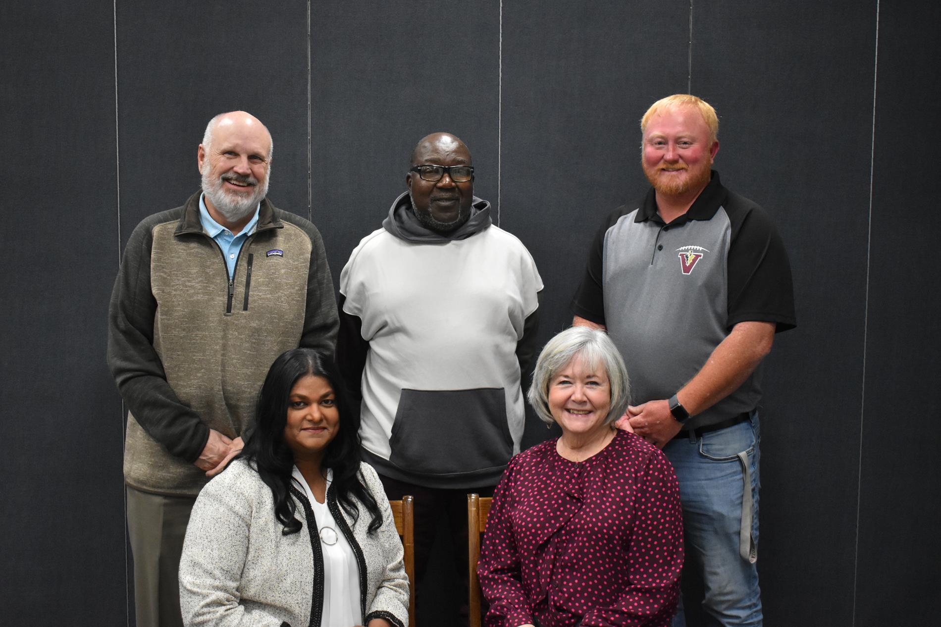 Back Row L-R - Hal Chesser, Bruce Asberry, & Andy Blount. Front Row L-R - Sadia Ajohda & Julee Torrance