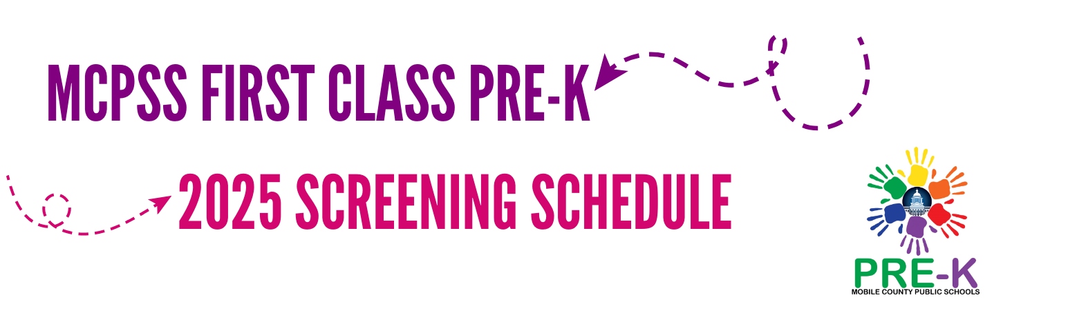 MCPSS First Class Pre-K 2025 Screening Schedule