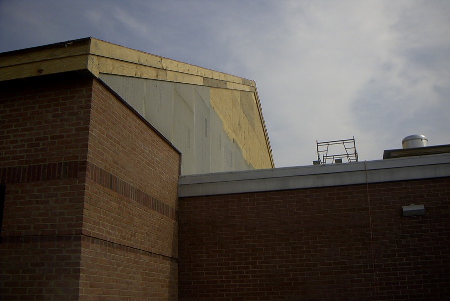 gable end of science wing