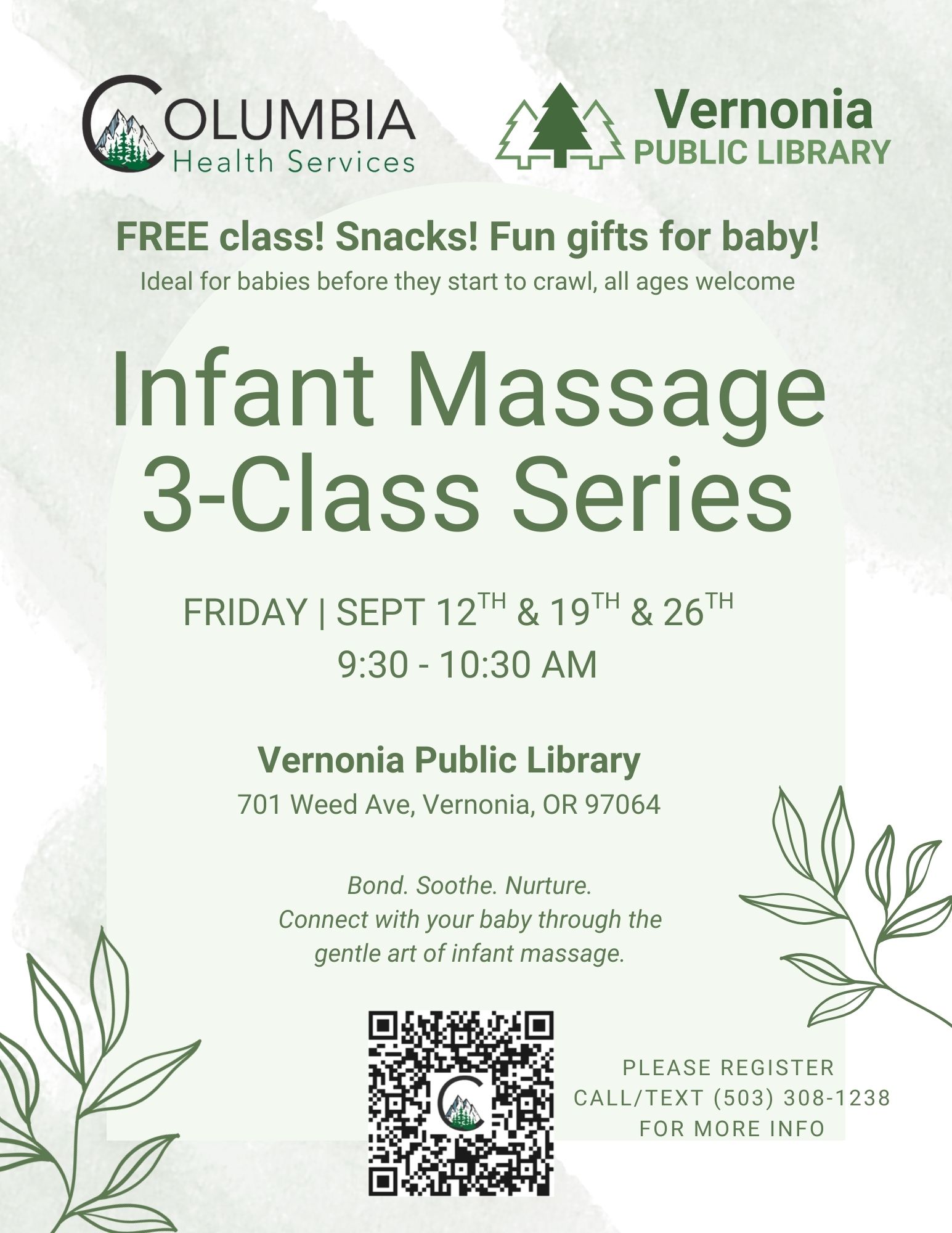 Infant Massage Flyer Infant Massage Flyer