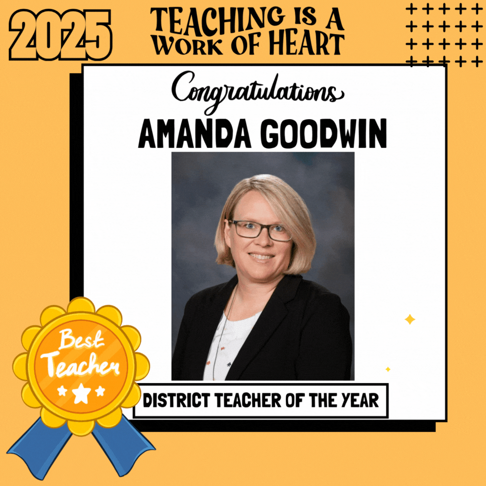 Congratulations District Teacher of the Year....Amanda Goodwin