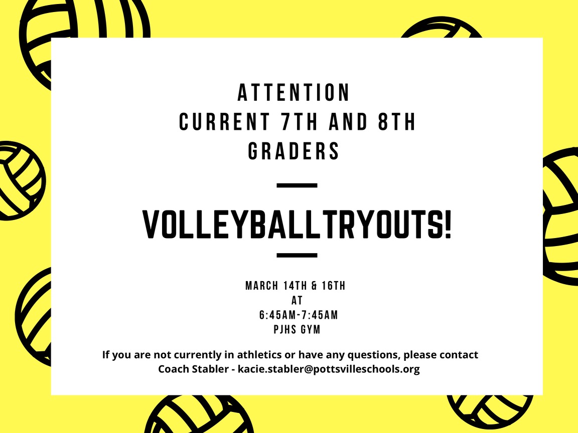 JR HIGH VOLLEYBALL TRYOUTS!
