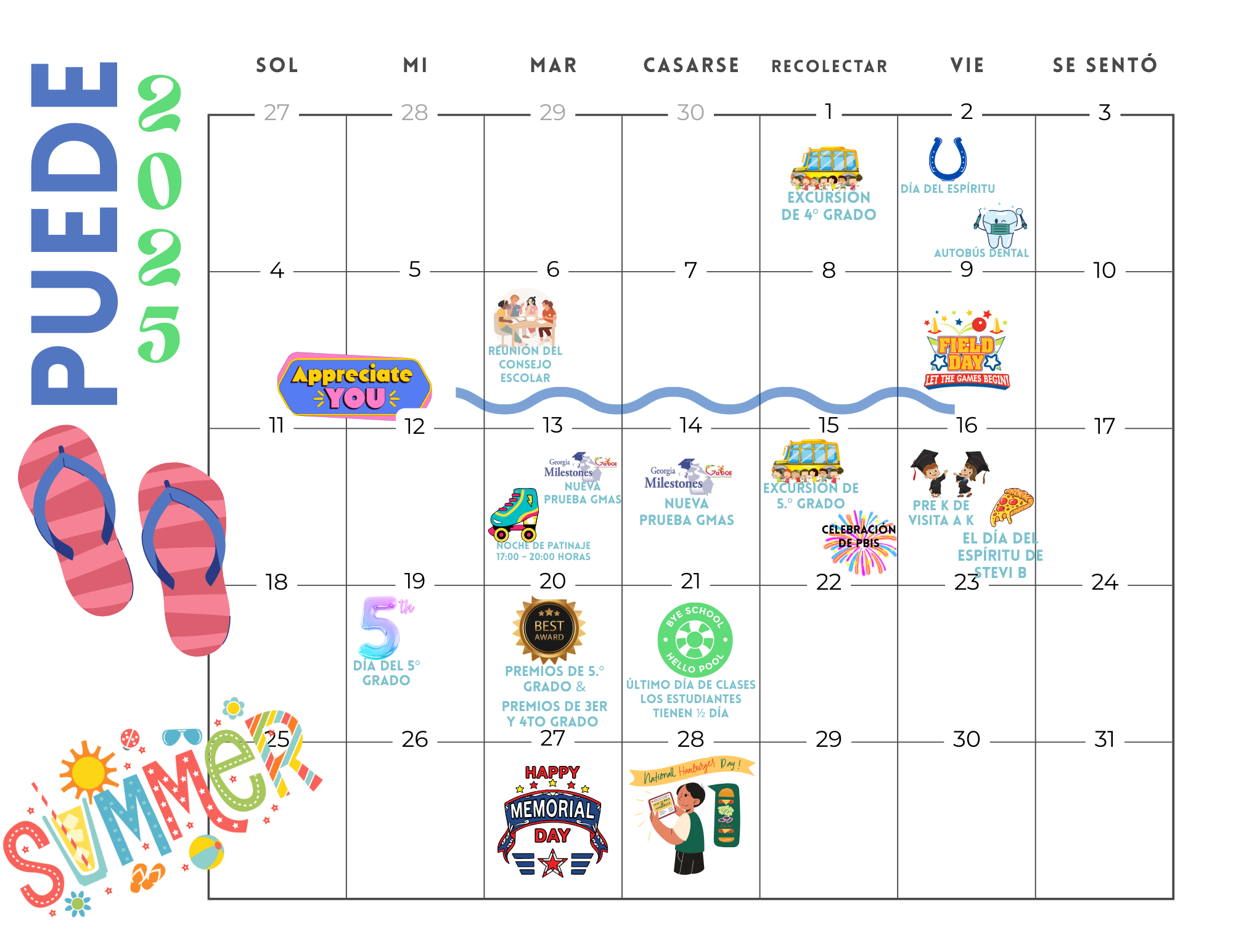 May 2025 Calendar Spanish May 2025 Calendar Spanish