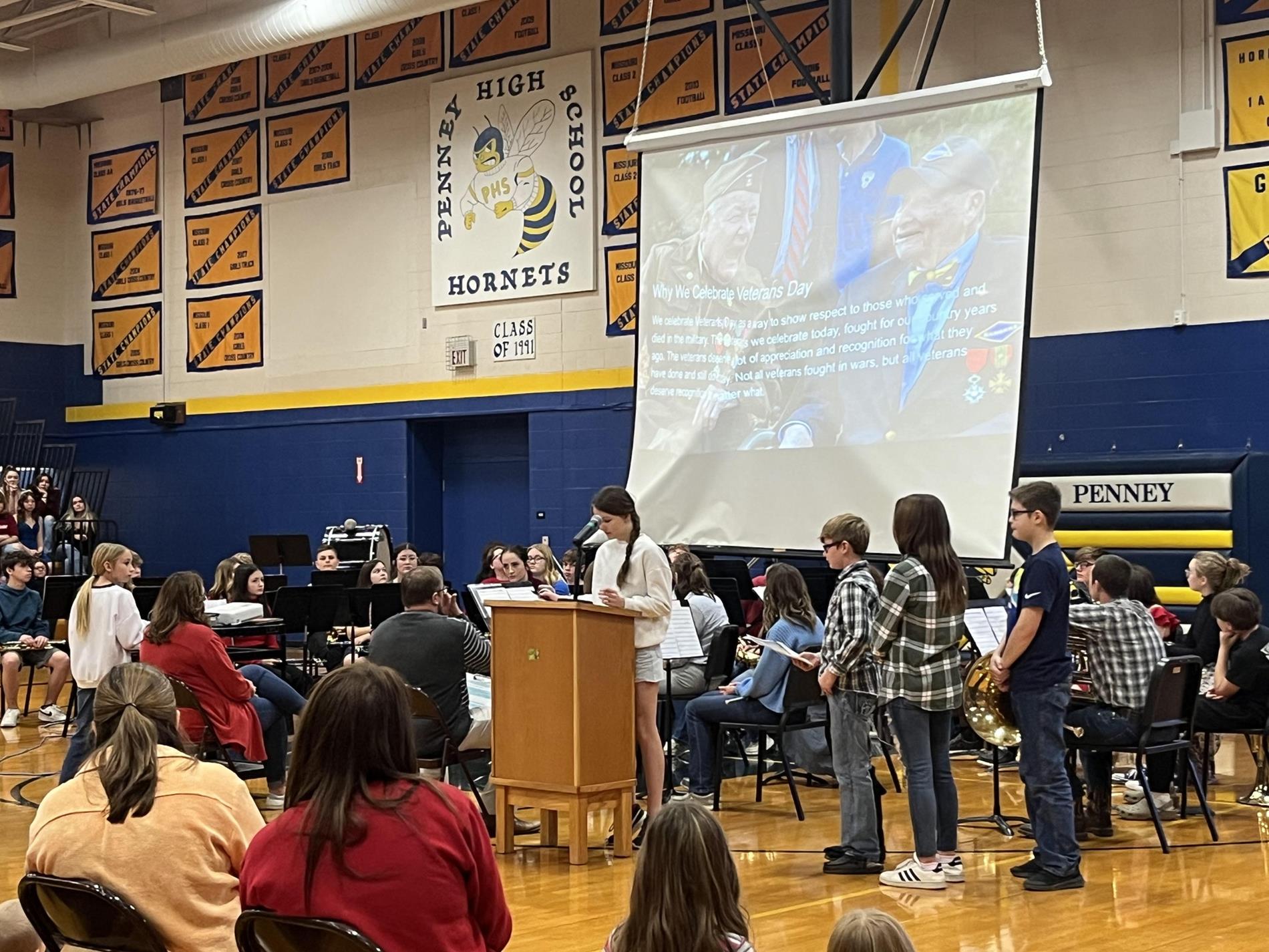 Hamilton R-II School District students and staff were honored to celebrate area veterans on Friday, November 10th. Thank you for your service! Happy Veterans Day!