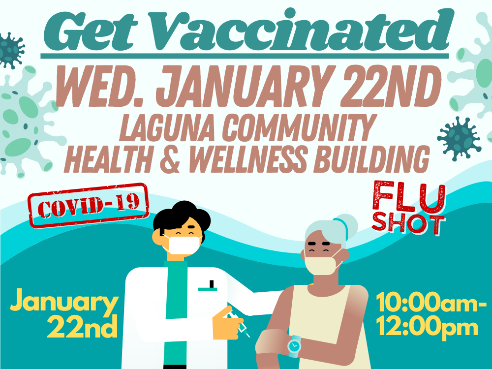 GET VACCINATED! January 22nd 2025 10:00AM-12:00PM POL-CHWD