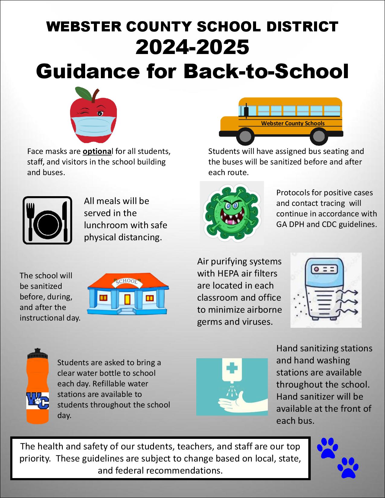 2024-2025 Guidance for Back to School