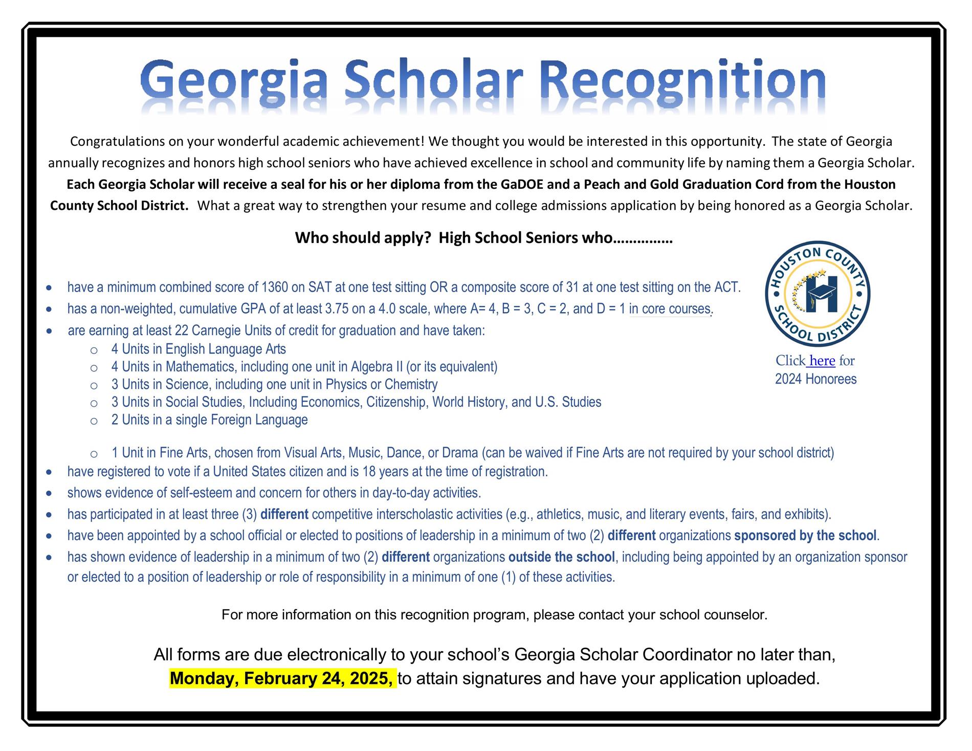 Georgia Scholar Flyer