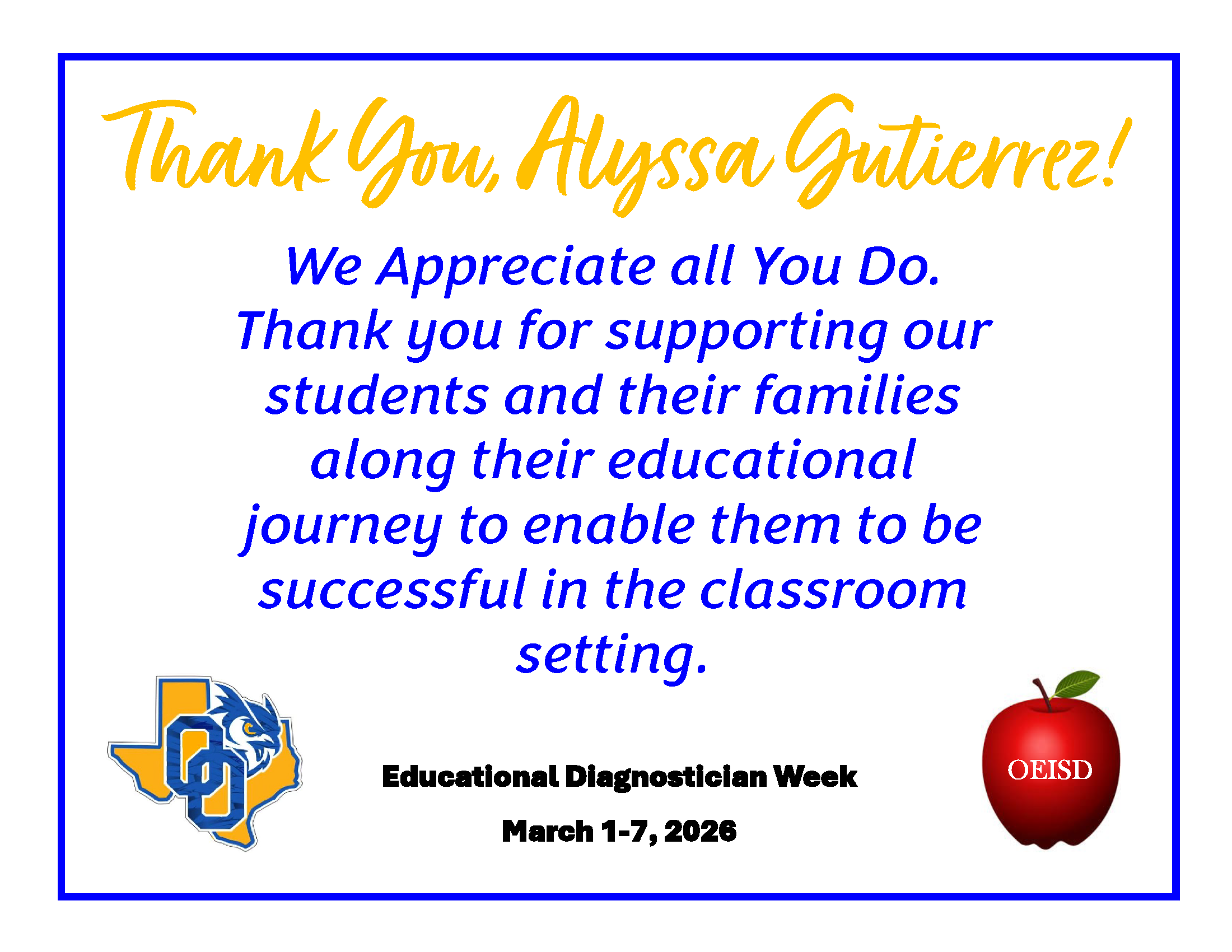 Appreciation Posting-Diag Week Flyer