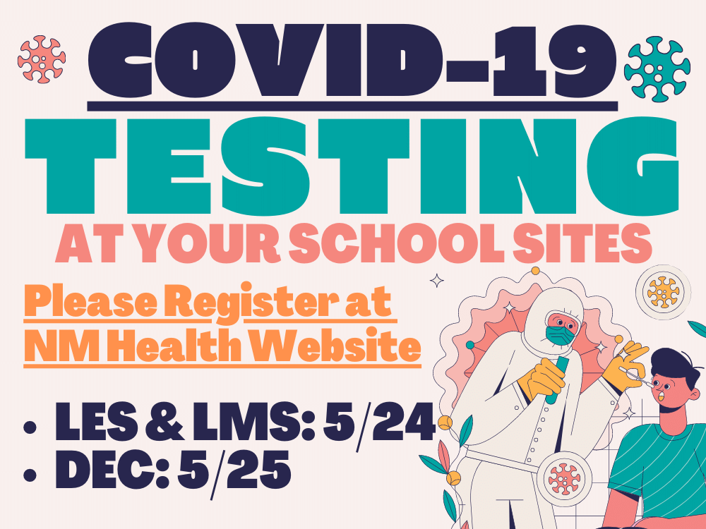 COVID-19 Testing Schedule for May 2022