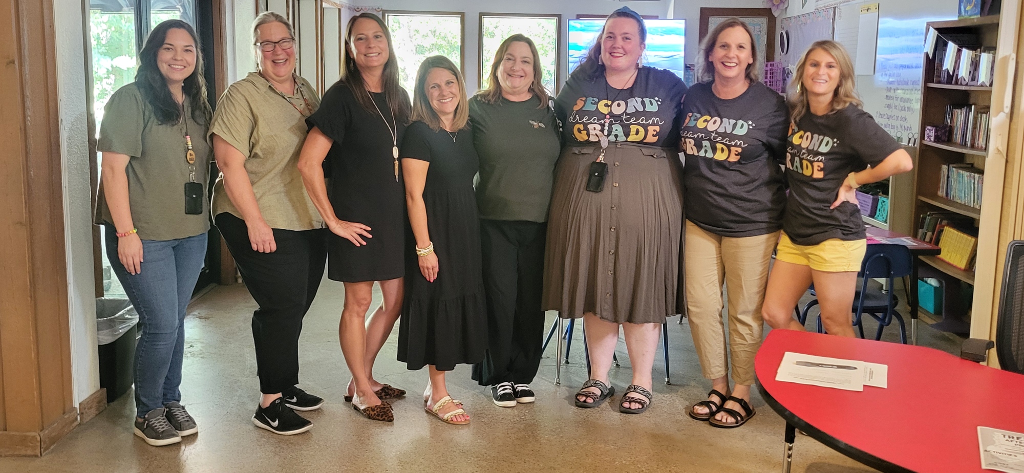 From left to right: Ms. Rikki, Ms. Erin, Ms. Stacey, Ms. Mandy, Ms. Michelle, Ms. Dani, Ms. Jacy, Ms. Corrie