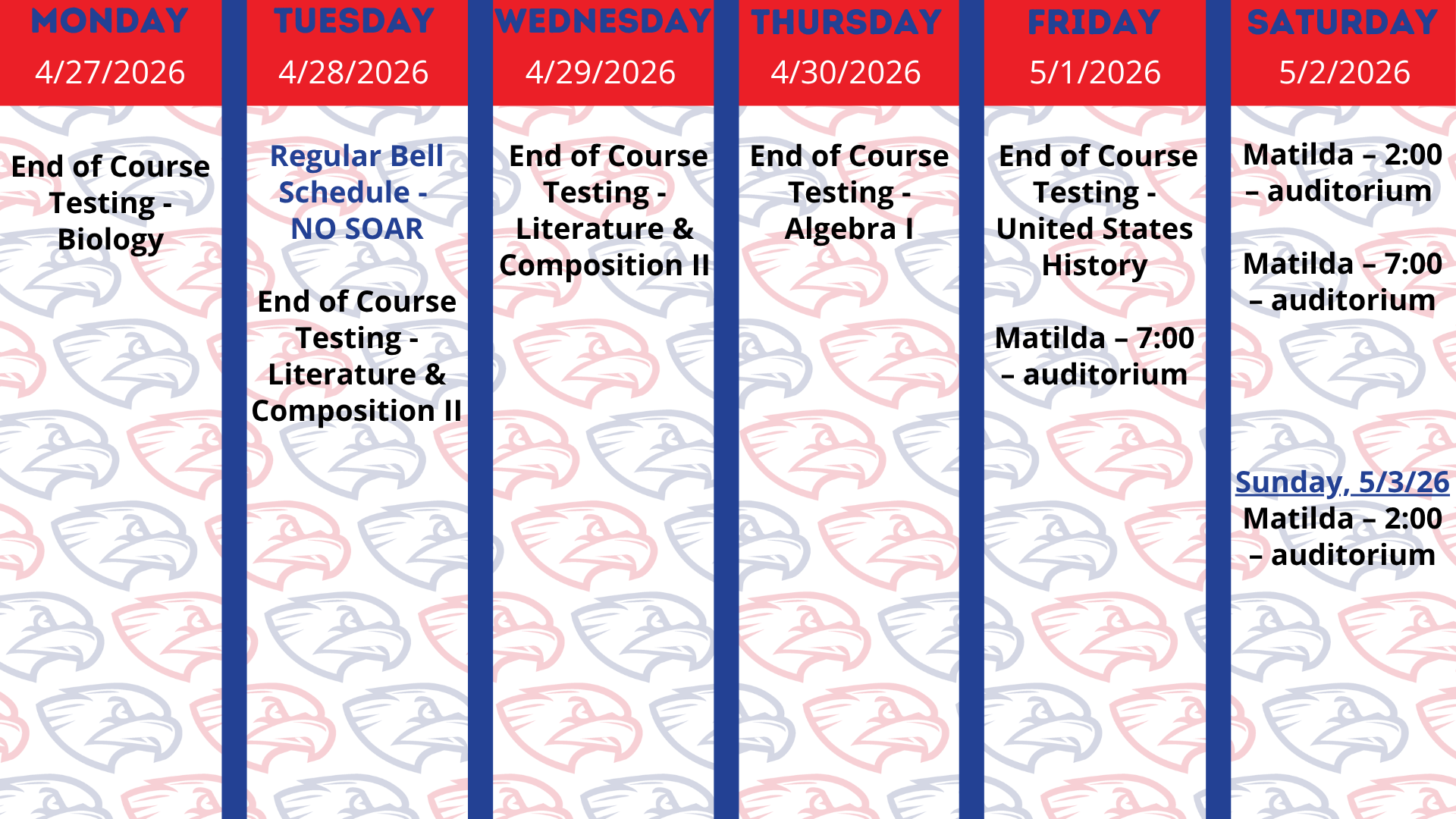 4.27.26 Week at a Glance