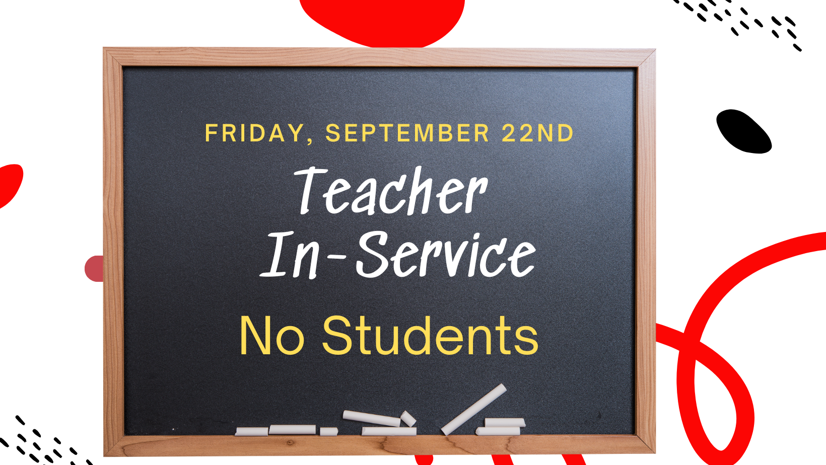 Teacher Inservice 9/22/23 no students