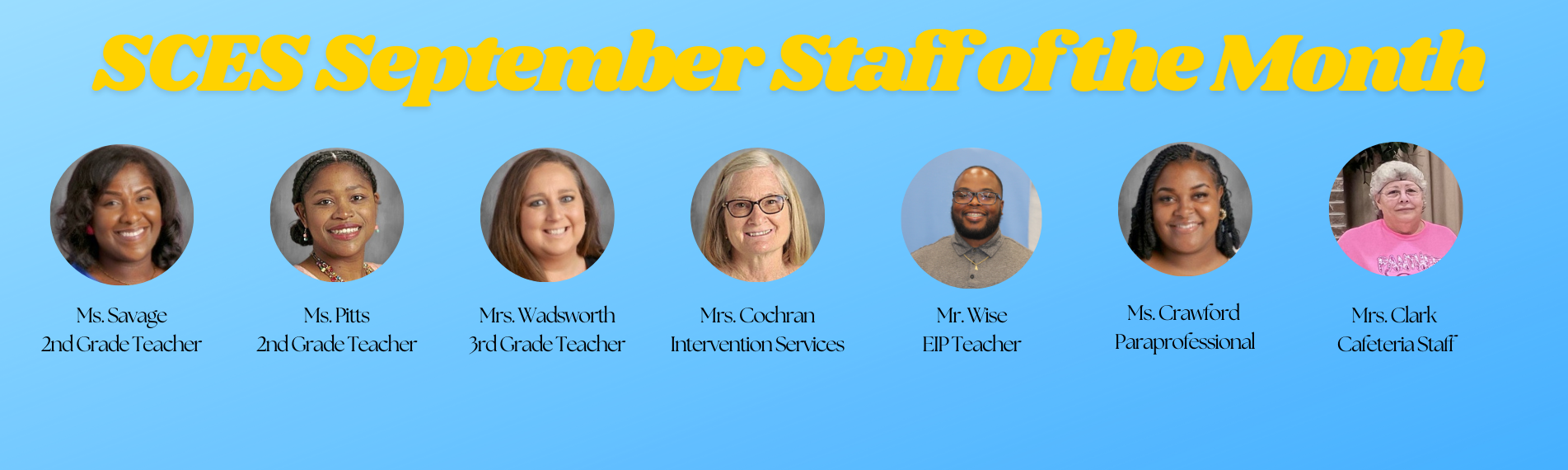 September 2024 Staff of the Month Pictures