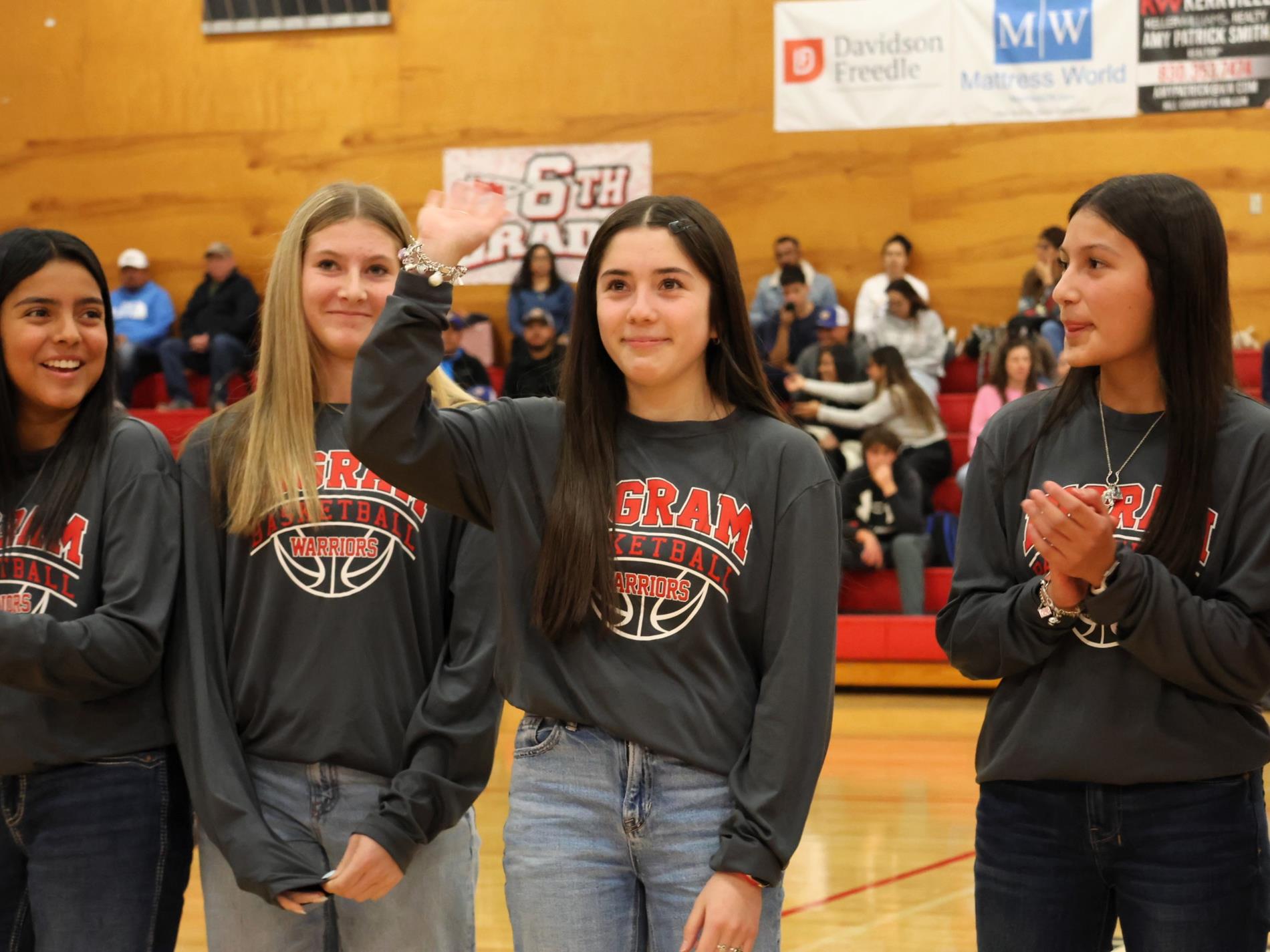 Middle School Recognition - Halftime 1.16.26