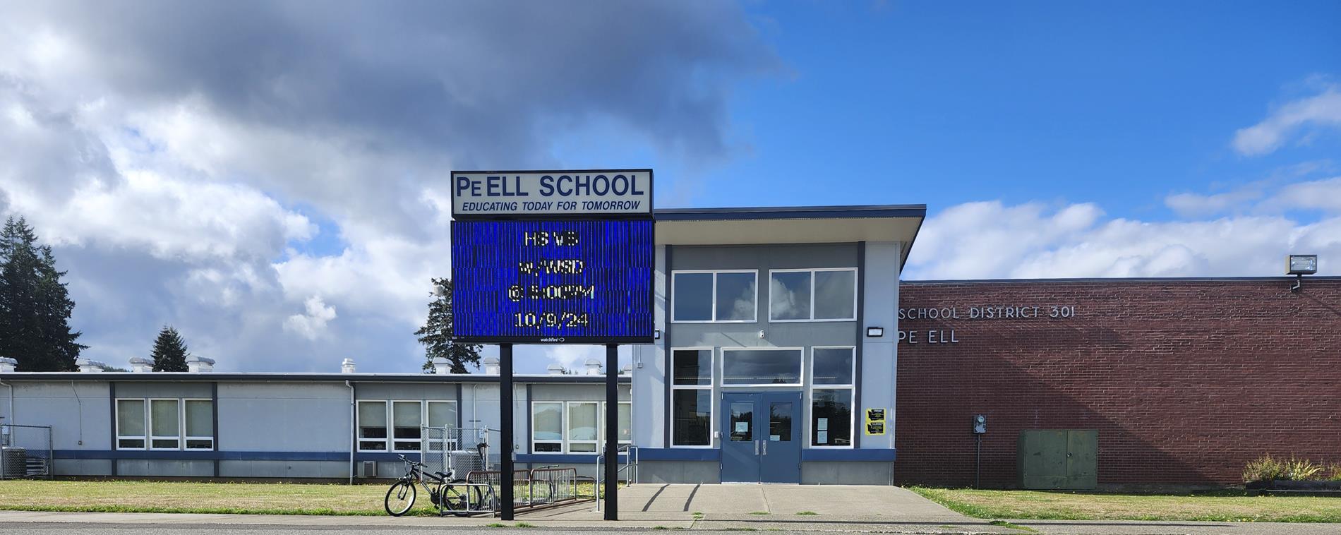 The front of the school