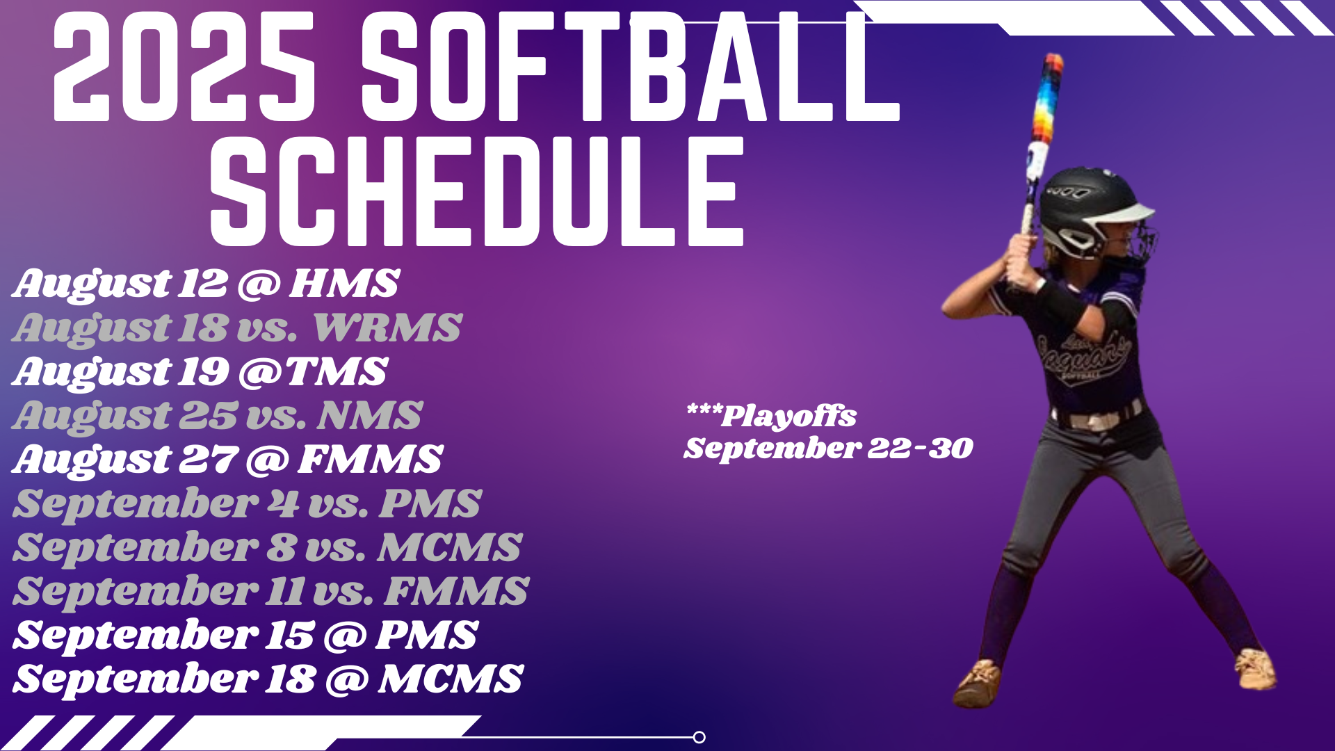 Softball Schedule 