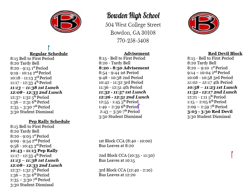 Schedule