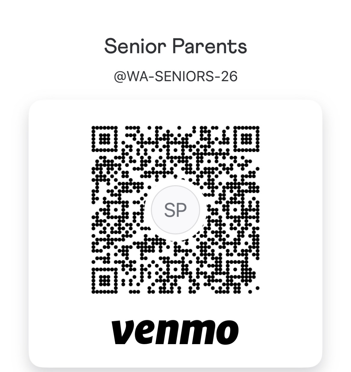 Senior Parents Venmo 2025-2026