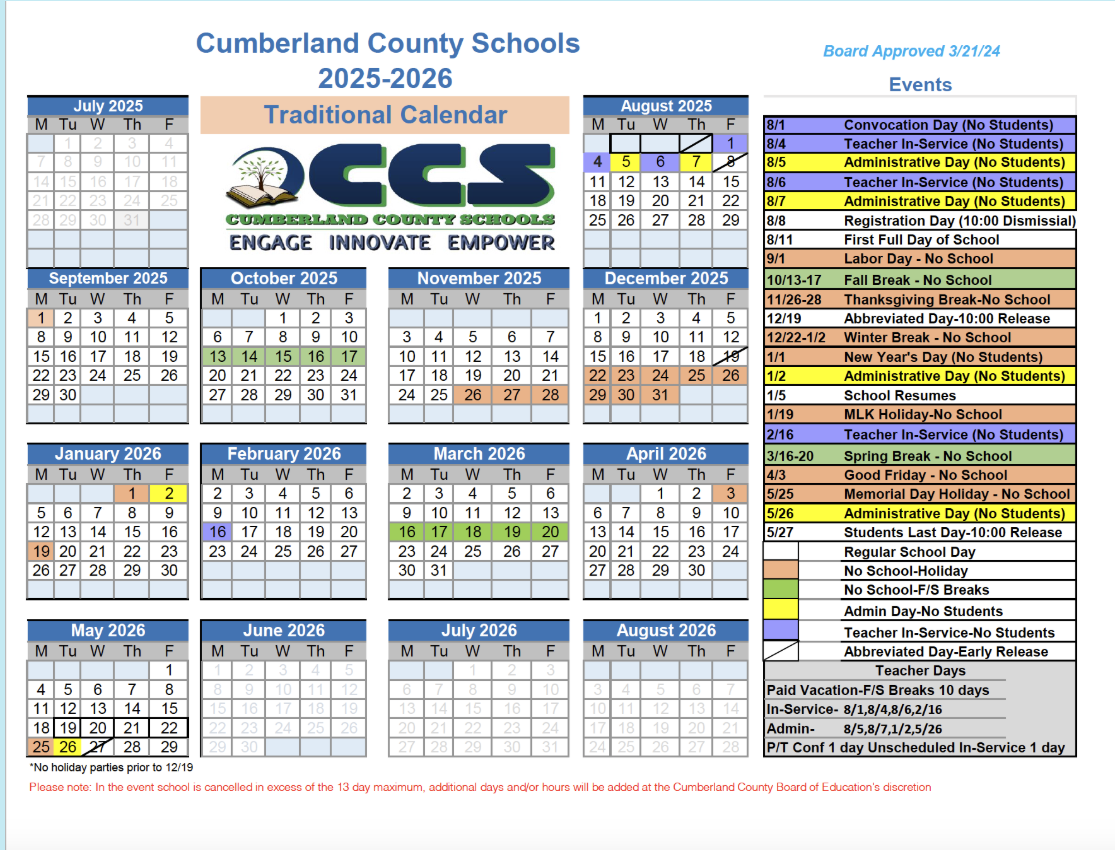 County Calendar