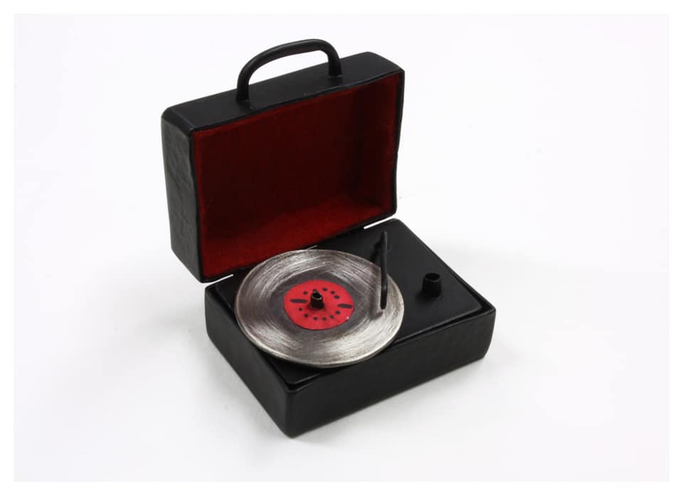 Miniature Record Player Sculpture