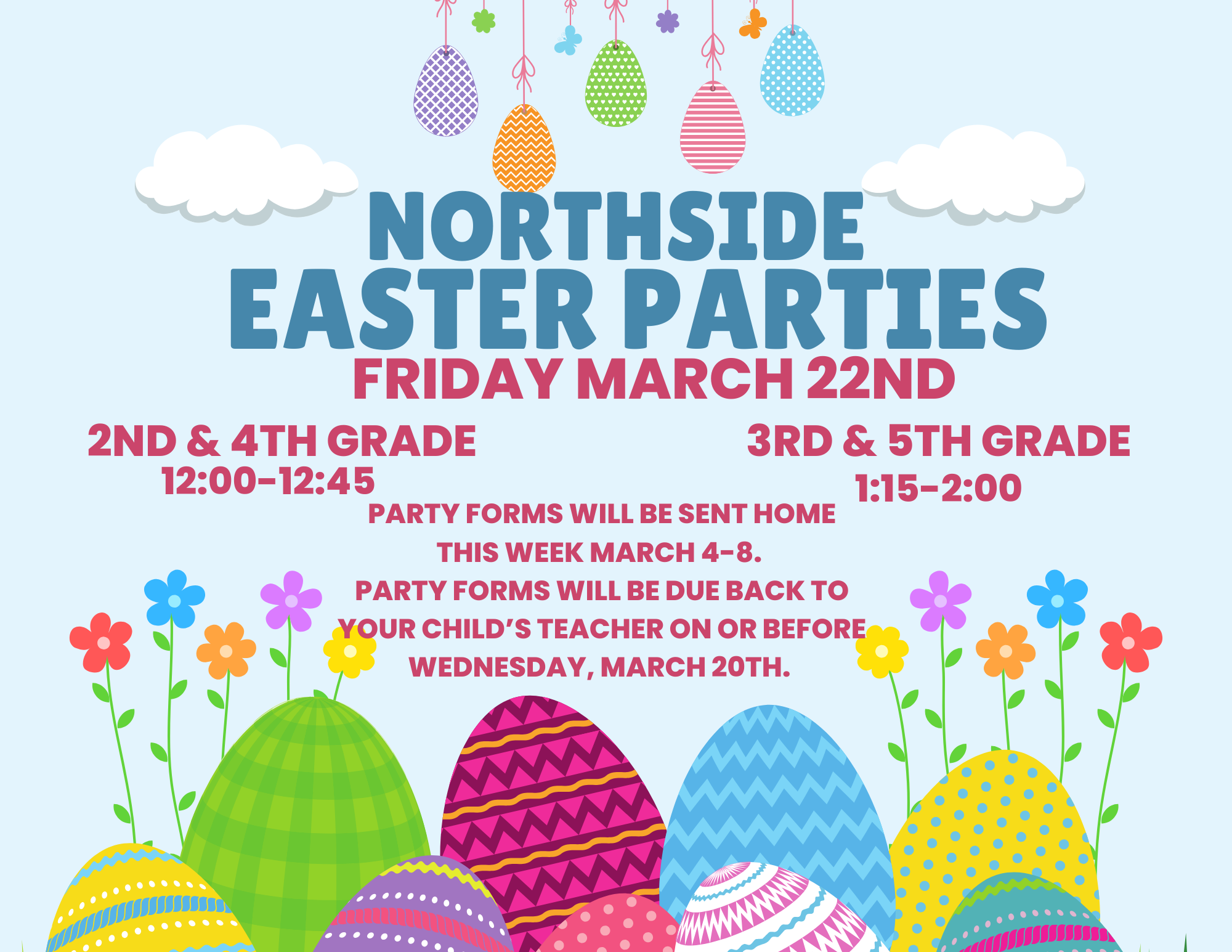 Easter Parties FRIDAY MARCH 22ND 