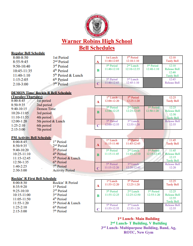 Bell Schedule