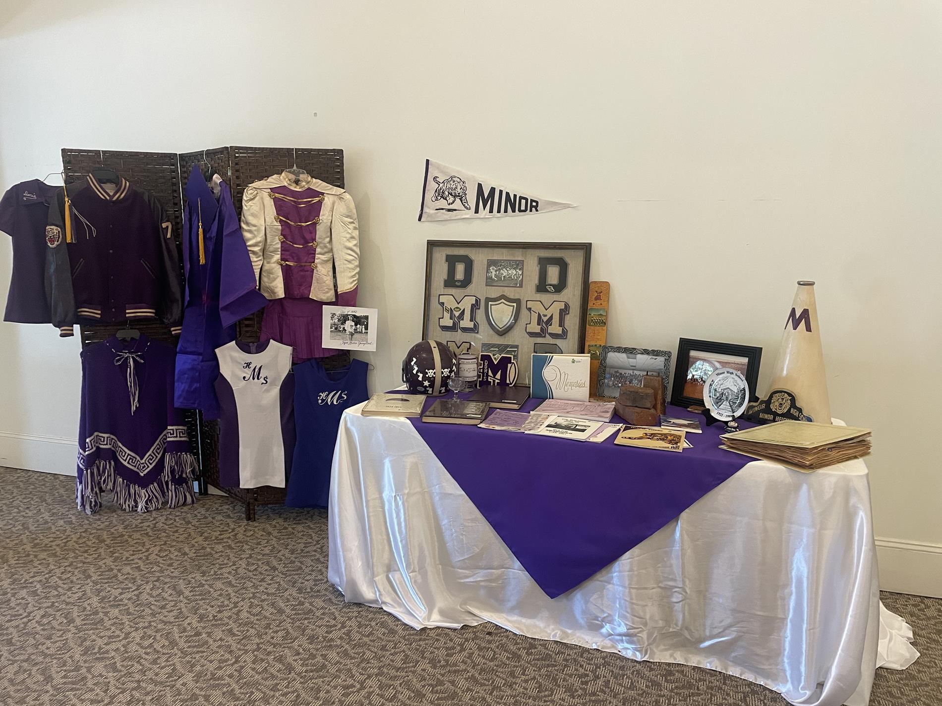 Memorabilia table comes together